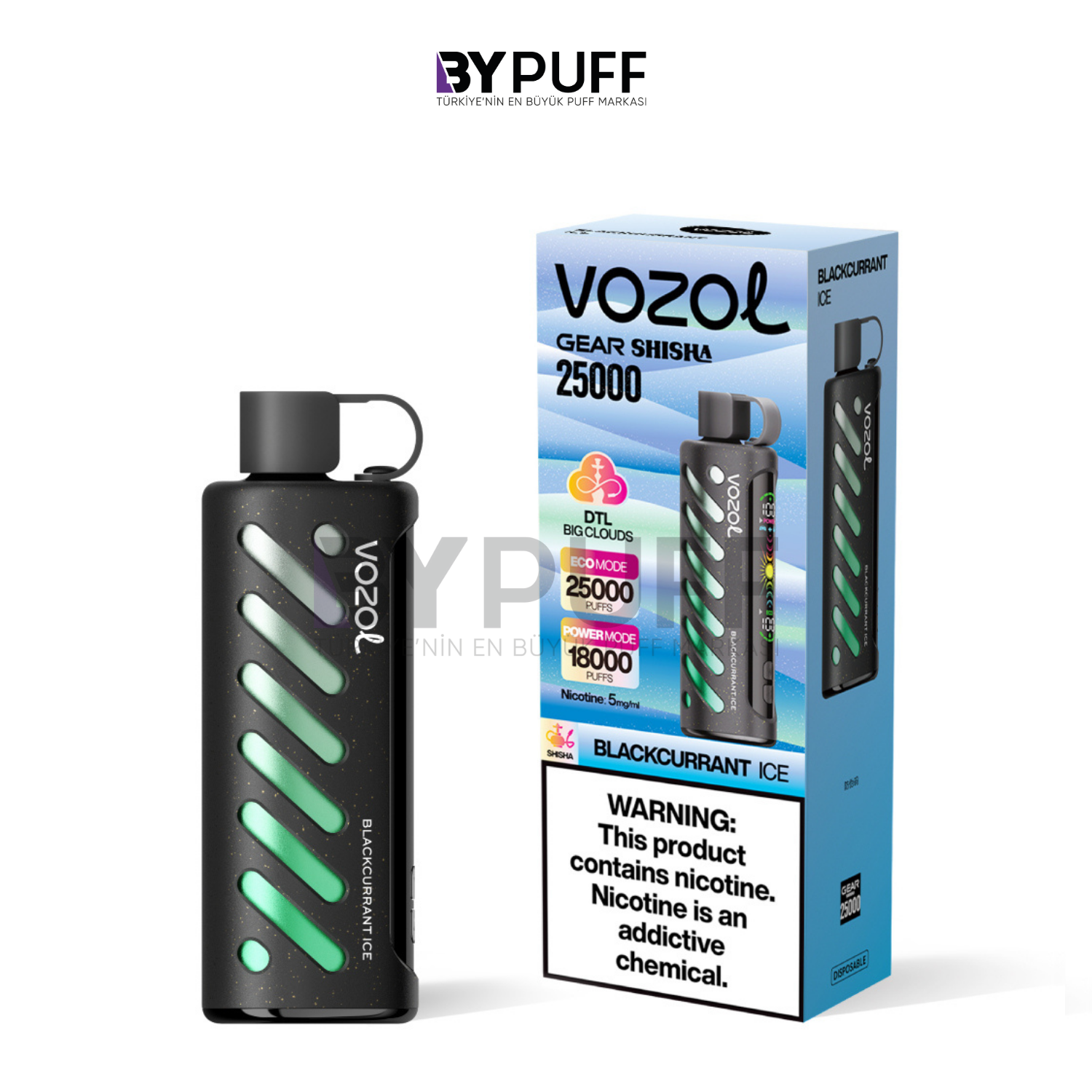 Vozol Gear Shisha 25000 Blackcurrant ice