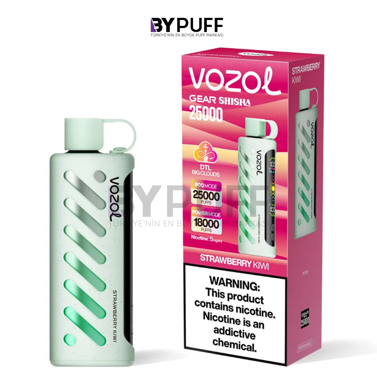 Vozol Gear Shisha 25000 Strawberry Kiwi