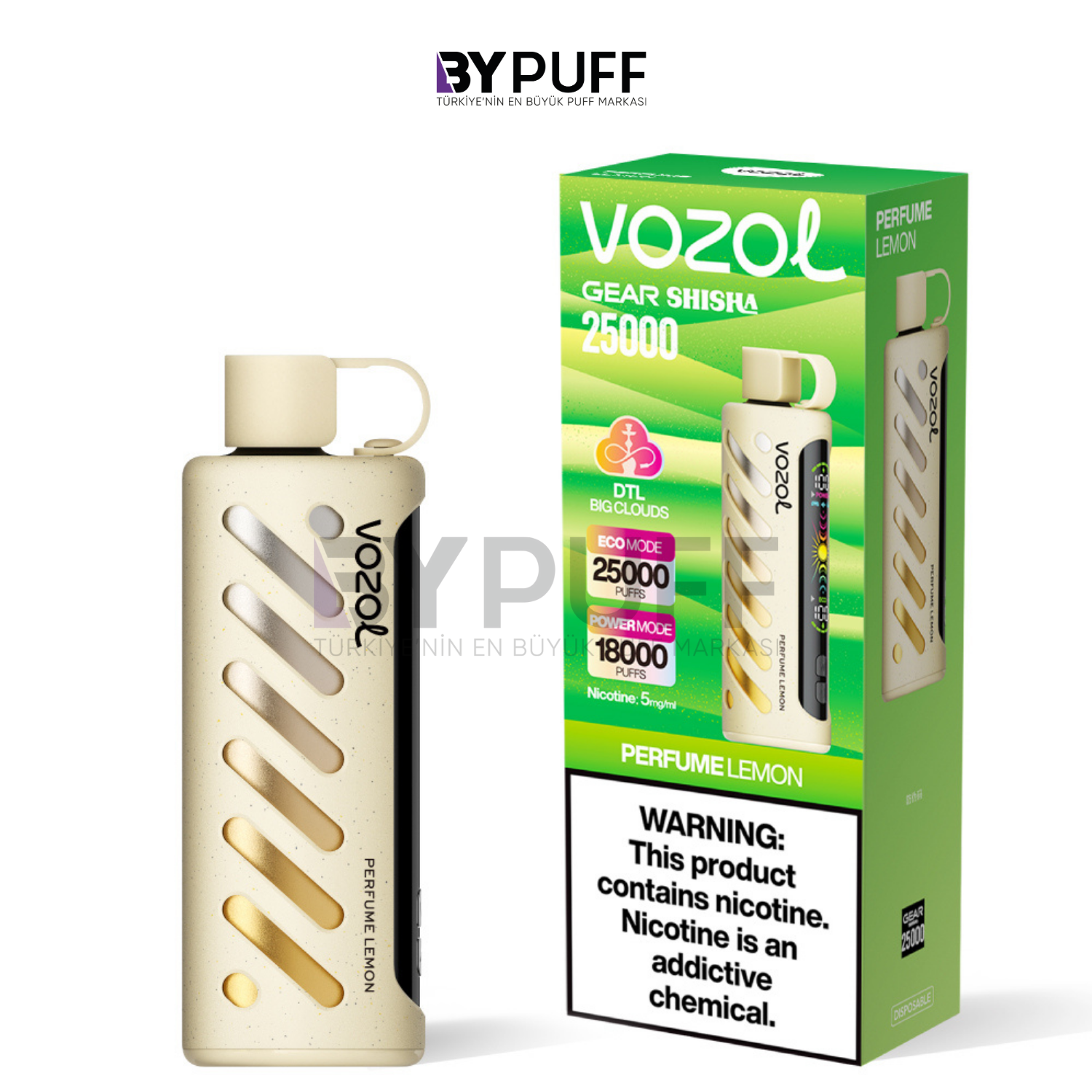 Vozol Gear Shisha 25000 Perfume Lemon